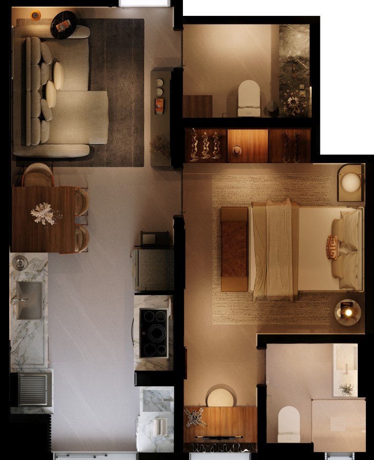 Apartamento para Venda em Foz do Iguaçu, Centro, 2 dormitórios, 1 banheiro, 1 vaga